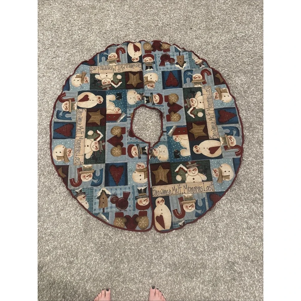 Mohawk Home Snowman Melt Memories Last Tapestry 50 in Tree‎ Skirt
